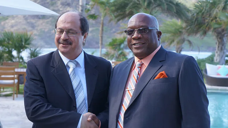 Prime Minister of Saint Kitts and Nevis, Dr. Timothy Harris with Mr Imad Elbitar 2018