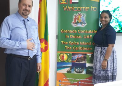 Mr. Imad Elbitar with Ms. Rose Ann Benjamin the Consul General of Grenada consulate in the UAE 2021