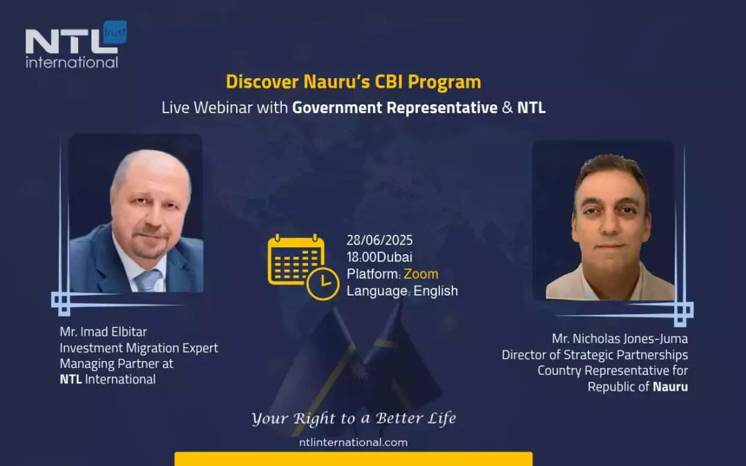 Discover Nauru’s CBI Program: Live Webinar with Government Representative & NTL