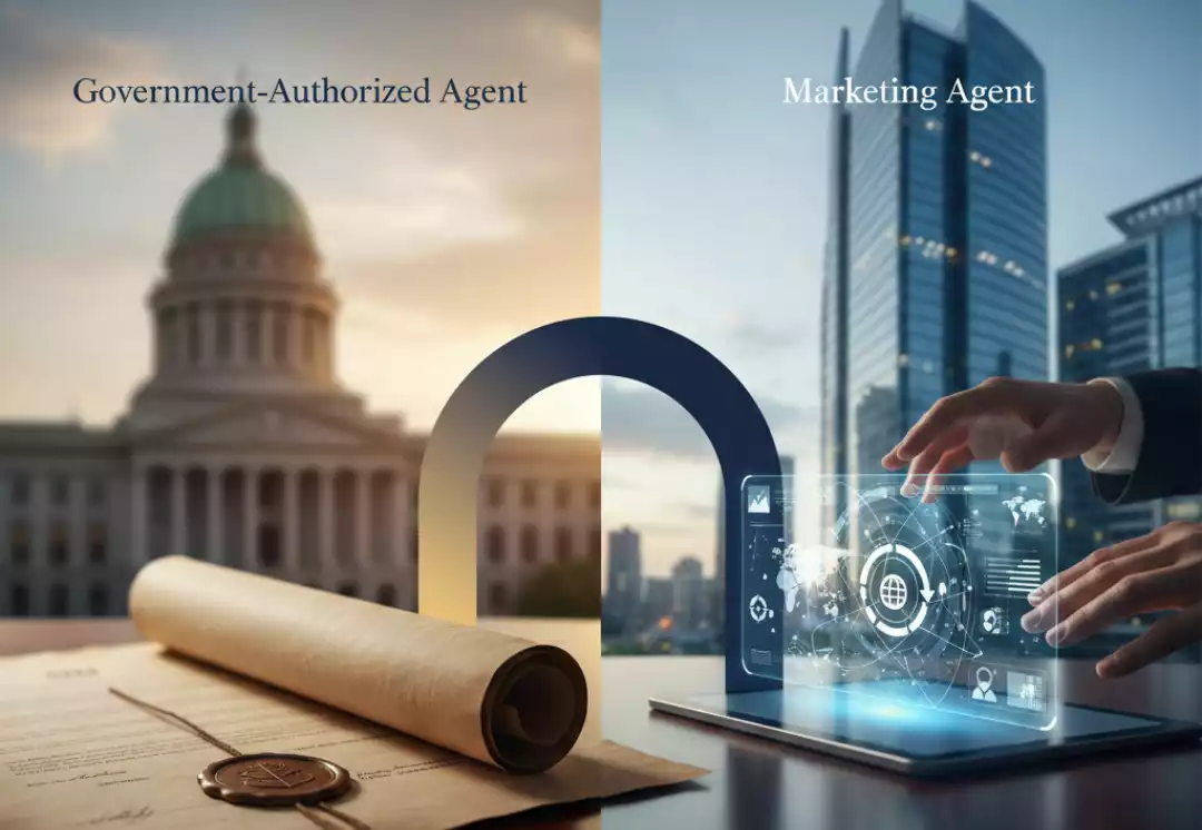 الوكيل المعتمد من الحكومة مقابل وكيل التسويق في برامج الجنسية عن طريق الاستثمار، NTL