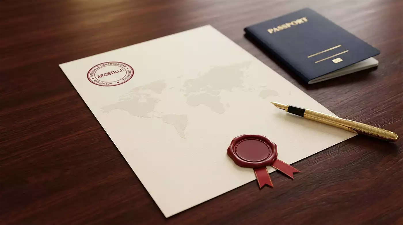 Apostille Convention document authentication for international use, official stamp and seal on legal document, NTL International guide