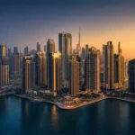 Dubai Removes Minimum Property Value for the Two-Year Investor Visa: 2026 Rule Change and Golden Visa Comparison 2 Dubai skyline showing residential towers and Burj Khalifa, 2026 property investor visa rule change أفق دبي يُظهر الأبراج السكنية وبرج خليفة، تحديث قواعد إقامة المستثمر العقاري 2026