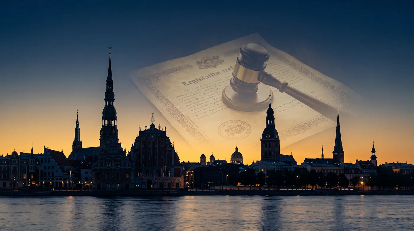 Latvia skyline representing the 2026 Immigration Law reform cancelling the real estate residency route